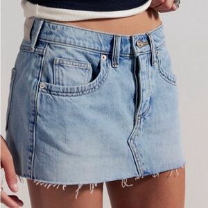 American Eagle Outfitters Light Blue Denim Mini Skirt